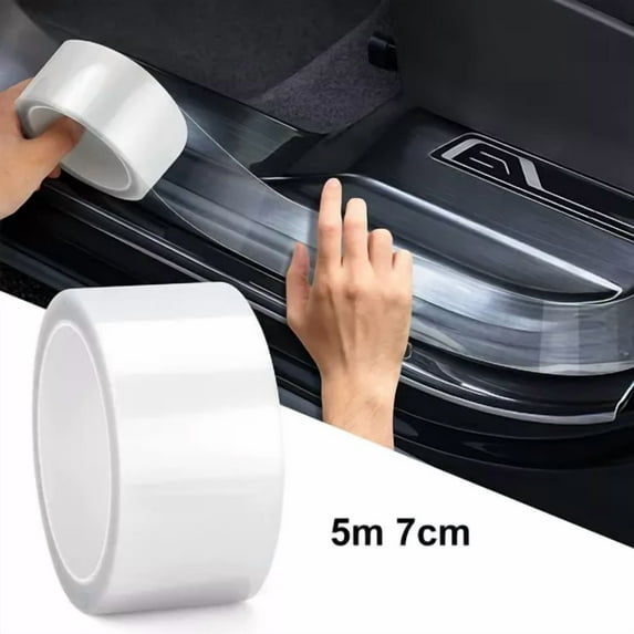 OPAL- For Ford Car Door Plate Sill Scuff Cover Scratch Decal Sticker Protector Clear