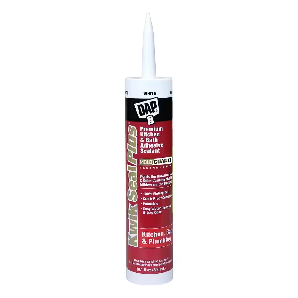 OPAL- Kwik Seal Plus 10.1 Oz. White Premium Kitchen And Bath Siliconized Caulk
