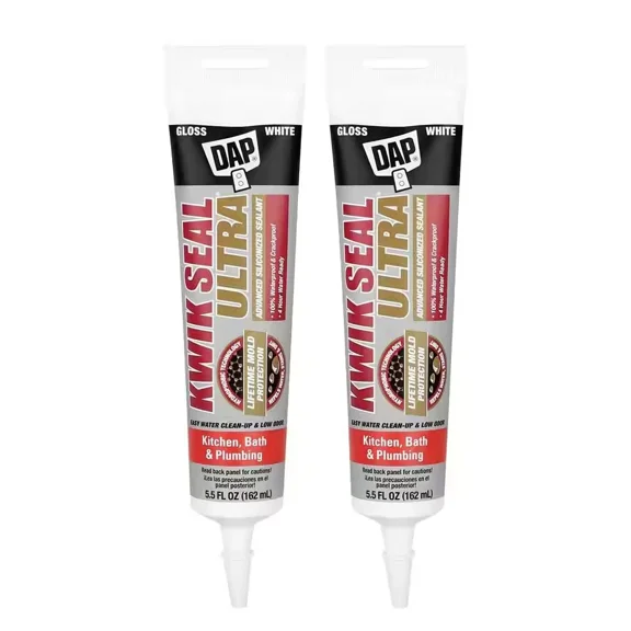 OPAL- Kwik Seal Ultra 5.5 Oz. White Advanced Siliconized Kitchen And Bath Caulk (2-Pac