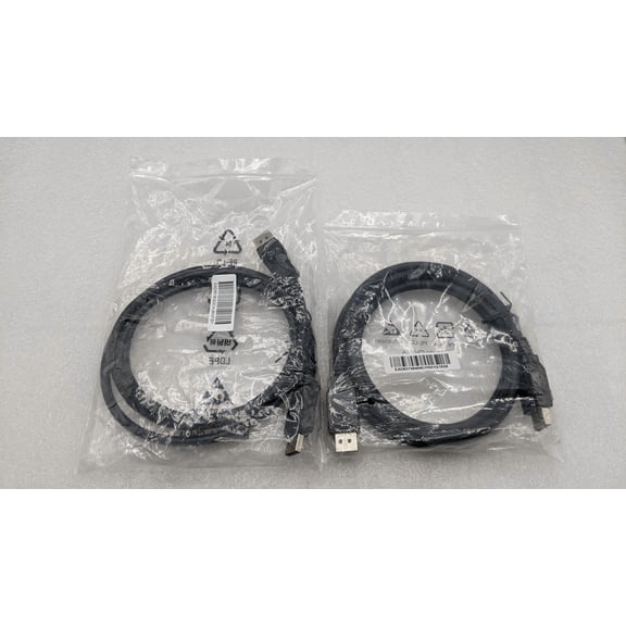 OPAL- Lot Of 2 New 6' Ft Male To Male Display Port Dp Cables W/ Free Shipping