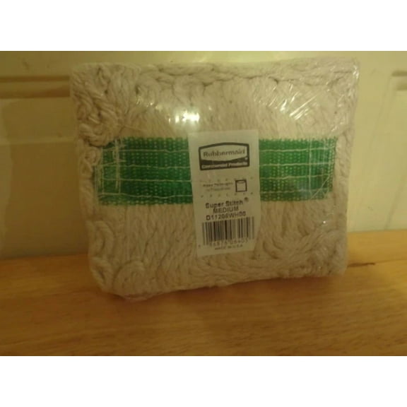 OPAL- New Rubbermaid Commercial Products Super Stitch Medium Mop Head D11206Wh00