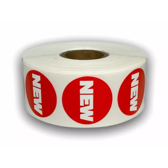 OPAL- New Stickers ( Red 1.125" Round) Supermarket Sale Paid Adhesive Labels 1000 Pcs