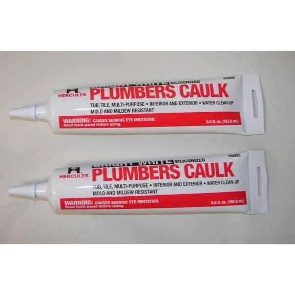 OPAL- Oatey 25605 Hercules 5.5-Ounce Bright White Plumber'S Caulk Tube (Qty-2)