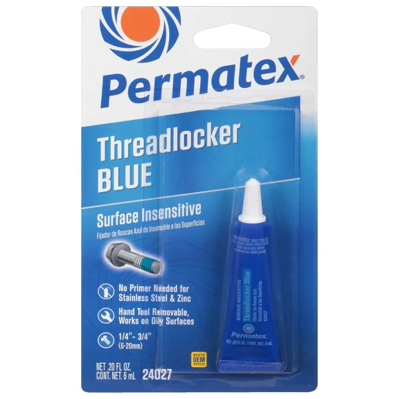 OPAL- Permatex Blue Threadlocker Medium High Strength 6Ml Prevents Loosening Vibration