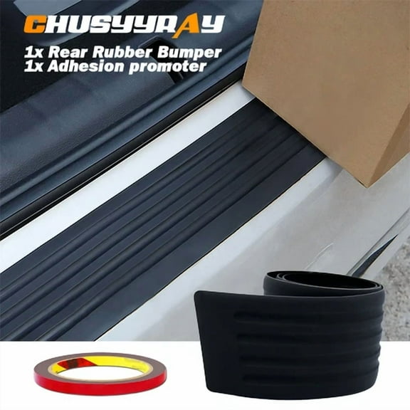 OPAL- Rubber Sheet Car Rear Guard Bumper 4D Stickers Panel Protector Accessories Kit