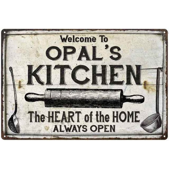 OPAL'S Kitchen Farmhouse Sign 16 x 24 Matte Finish Metal 116240033349