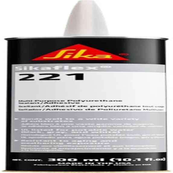 OPAL- Sikaflex 221 10.1 Oz Multi Purpose Elastic Sealant Adhesive Gray Aluminum
