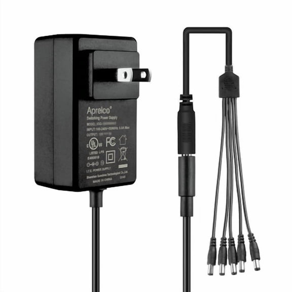 OPAL- Ul 9V Effect Pedal Center Positive Adapter Us Plug + 5 Way Splitte Cable J2T7 B3