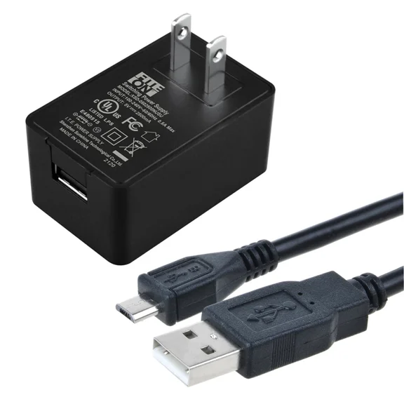 OPAL- Ul Wall Adapter + Usb Cable Cord For Sony Srs-Xb32/B Extra Bass Wireless Speaker