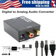 thumbnail image 1 of OPAL- With Fiber Cable Digital Optical Coax To Analog Audio Rca L/R Adapter Converter, 1 of 6