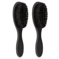 thumbnail image 1 of OPALESQUE 2PCS Hair Brush, Natural Boar Bristle, ABS Handle Professional Barber Brush for Detangling, Smoothing, Restores Shine, Beard Brush for Men, 1 of 7