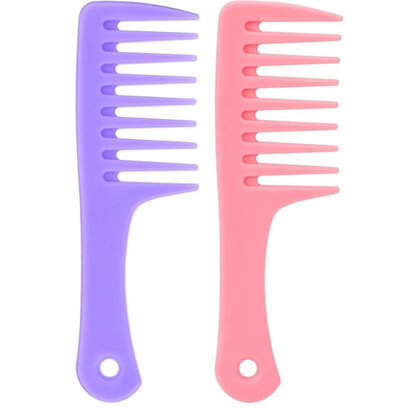 OPALESQUE 2 Pcs Mini Comb Travel Comb Small Wide Tooth Comb Mini Wide Tooth Comb Travel-Size Detangling Combs Portable Plastic Combs for Styling Curly, Long, Wet Hair