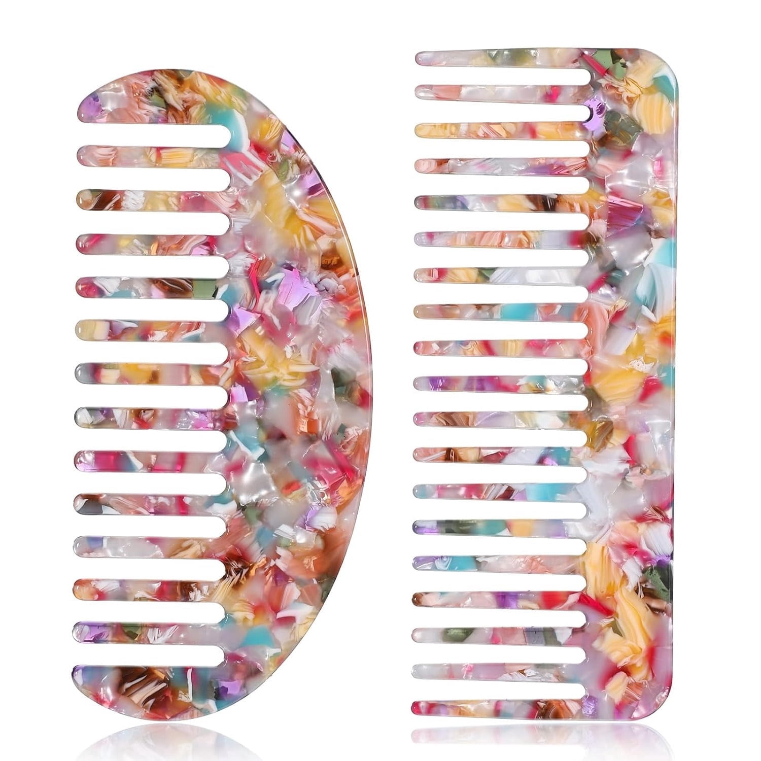 OPALESQUE 2PCS Mini Wide Tooth Comb, Portable Acetic acid Comb,Travel ...