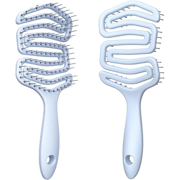 OPALESQUE 2pcs Detangle Hair Brush Women Men, Reduces Pull Detangling Brush, Unique Spiral Hairbrush , for Curly, Straight, Vented Detangle Hairbrush