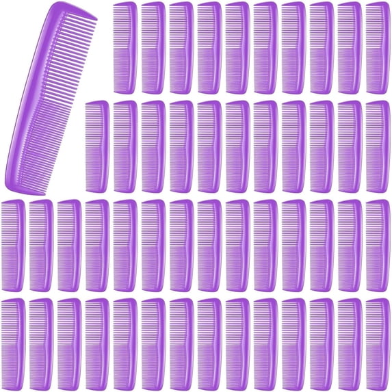 OPALESQUE 50 Pcs Pocket Combs for Men 5 Inch Cutting with Wide and Fine Teeth Plastic Professional Barber Haircut Small Anti Static Combs for Women Grooming Accessories for Beard
