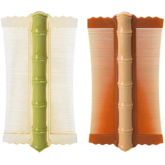 OPALESQUE Fine Tooth Comb for Dandruff, 2 Pcs Double-Sided Dandruff Comb Anti-Static Scalp Brush with Handle for Hair Styling Tool Accessories