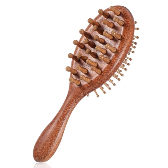 OPALESQUE Natural Wood Hair Brush Wooden Scalp Massager Loc Comb Wooden Hair Brushes Scalp Comb Detangling, ScalpCare & Frizz Control
