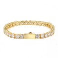 OPALRY Hip Hop Mens Tennis Bracelet Ice Out Gold Silver Chain Bling CZ