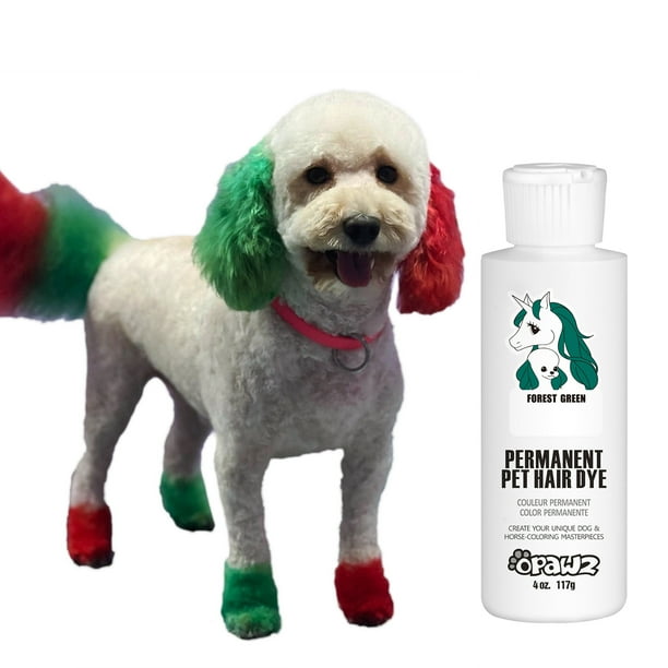 Green dog hair dye on sale