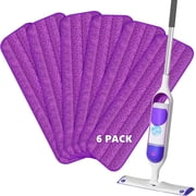 SUGARDAY Reusable Microfiber Mop Pads for SwifferPower Mop 6 Pack, Power Mop Wet Pads Refills Replacement for 13 ''-15 '' Spray Mop