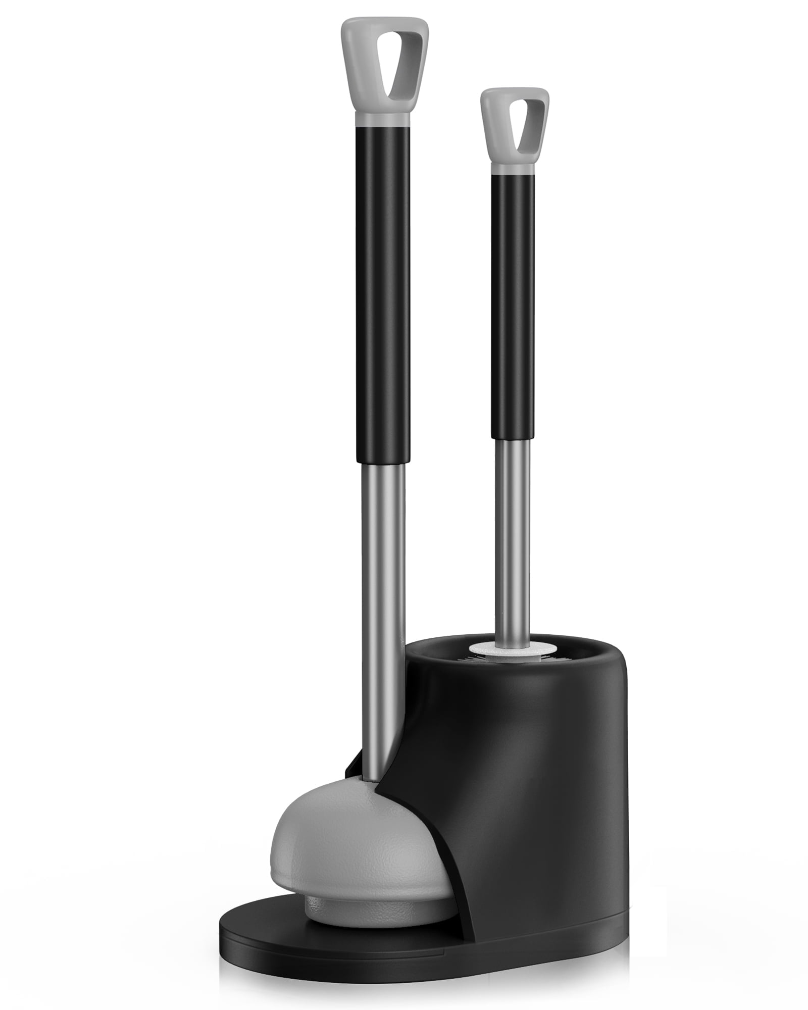 SUGARDAY Toilet Brush and Plunger Set with Holder Heavy Duty Toilet ...