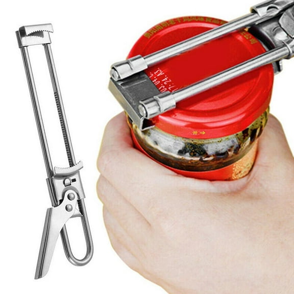 OPDBN Adjustable Bottle Opener Multifunctional Beer Steel Jar Gripper Lid