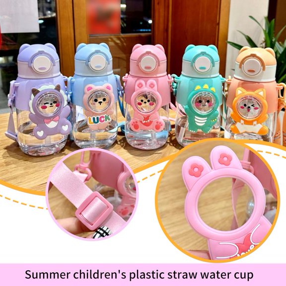 OPDBN Cute Plastic Straw Mug