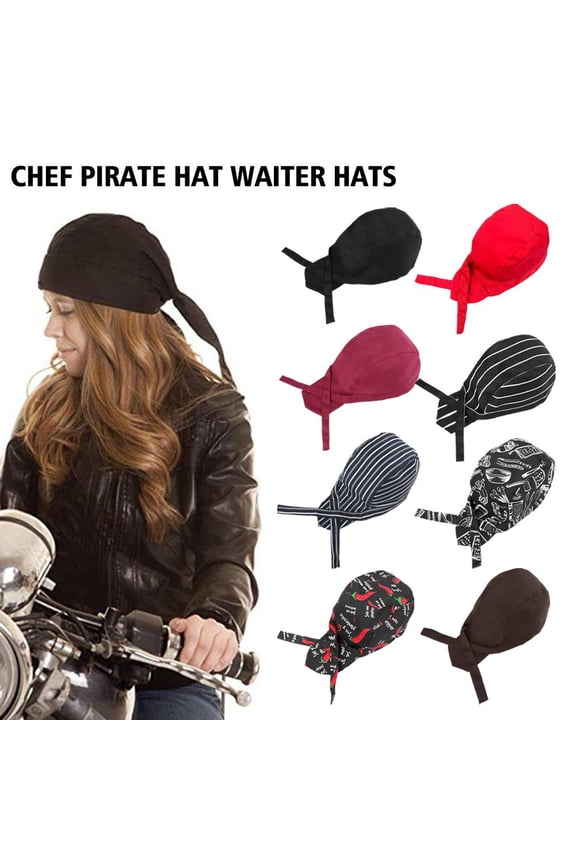 Small Pepper Chef Hat Restaurant Cooking Headscarf Male And Female Waiter Universal Work Headband Kitchen Sushi Restaurant Pirate Hat