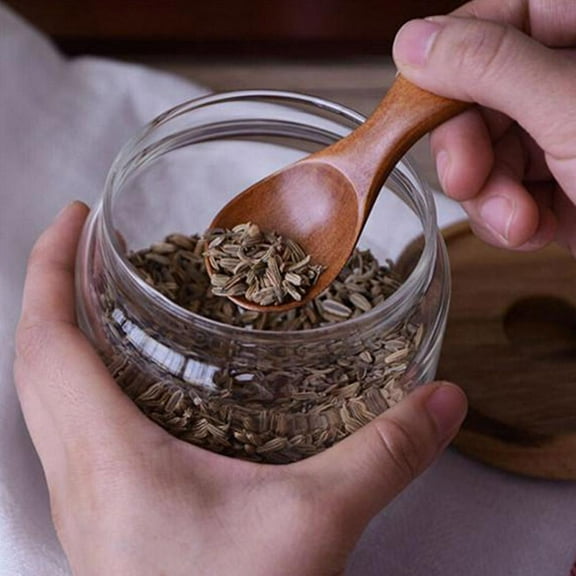 OPDBN 85cm Little Mini Wooden Seasoning Spoon Scoop Honey Salt Condiment Coffee