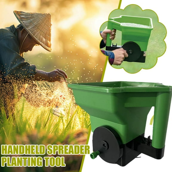 OPDBN Seeder Gardening Portable Spreader Small Seeder Hand-Cranked Lawn Farmland Fertilizer Spreader