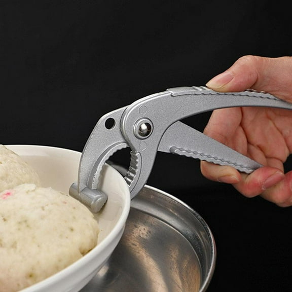 OPDBN Silver Aluminum Alloy Plate Lifter, Dish Holder, Plate And Bowl Holder, Household Plate Lifter, Kitchen Supplies Gadget