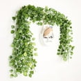 thumbnail image 1 of OPDBN Sweet Potato Green Leaf Creeper Greenhouse Wall-Mounted Gardening Decoration Simulation Plant Fence Decoration Simulation Flower 2 Meters Green Leaf Simulation Rattan, 1 of 8