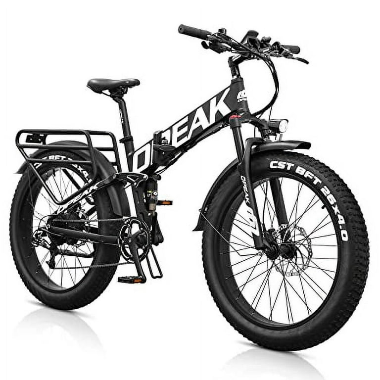 OPEAK Electric Bike for Adults Electric Mountain Bicycke with 750W High  Speed Motor, 48V 12Ah Removeable Battery, E-Bike with 8 Speed Gear, 26'' x  4'' Fat Tire Suspension Fork(UNIK - Black) 