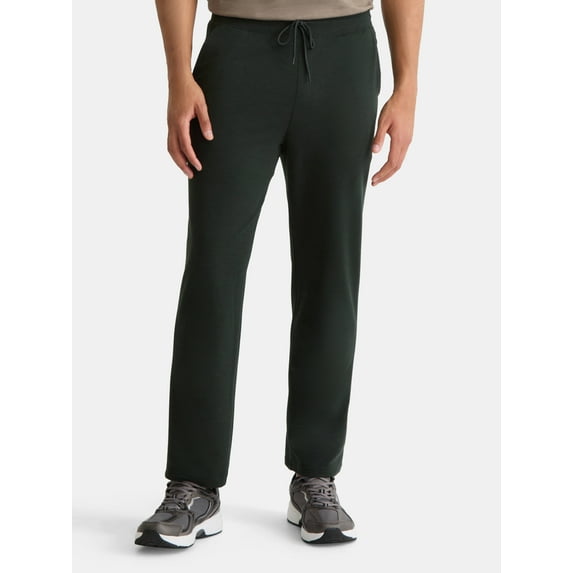 Athletic Works Men's and Big Men's Performance French Terry Open Leg Relaxed Sweatpants, Sizes XS-5XL