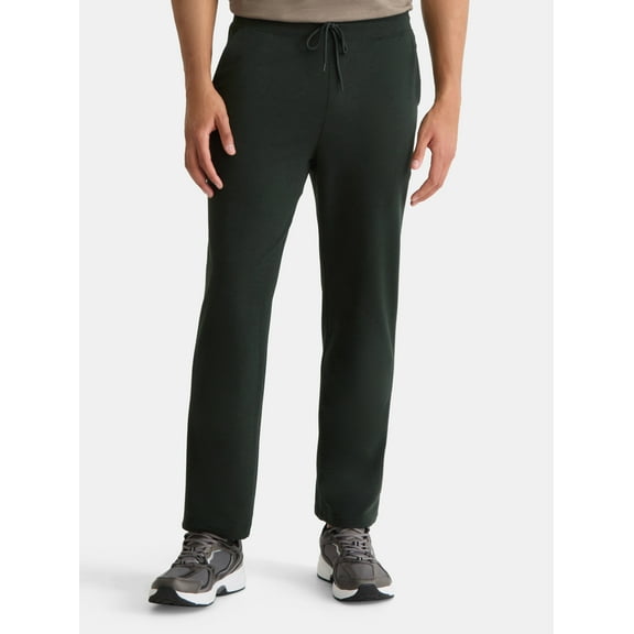 Athletic Works Men's and Big Men's Performance French Terry Open Leg Relaxed Sweatpants, Sizes XS-5XL