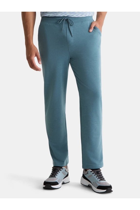 Men's and Big Men's Performance French Terry Open Leg Relaxed Sweatpants, Sizes XS-5XL