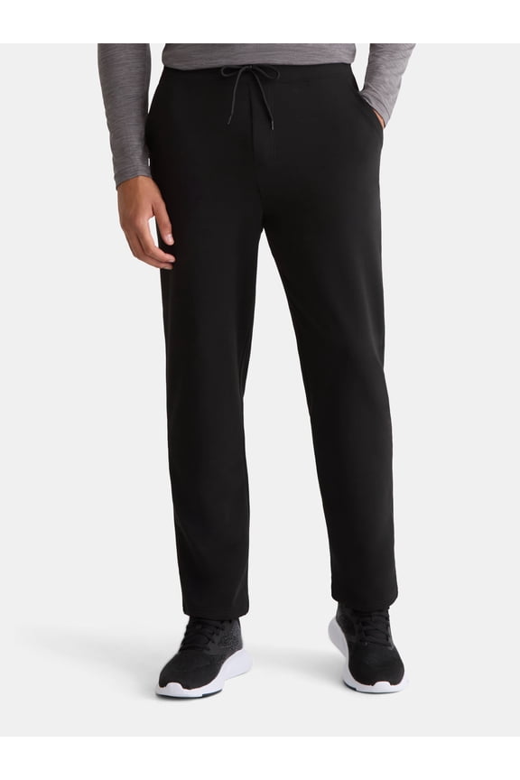 Men's and Big Men's Performance French Terry Open Leg Relaxed Sweatpants, Sizes XS-5XL