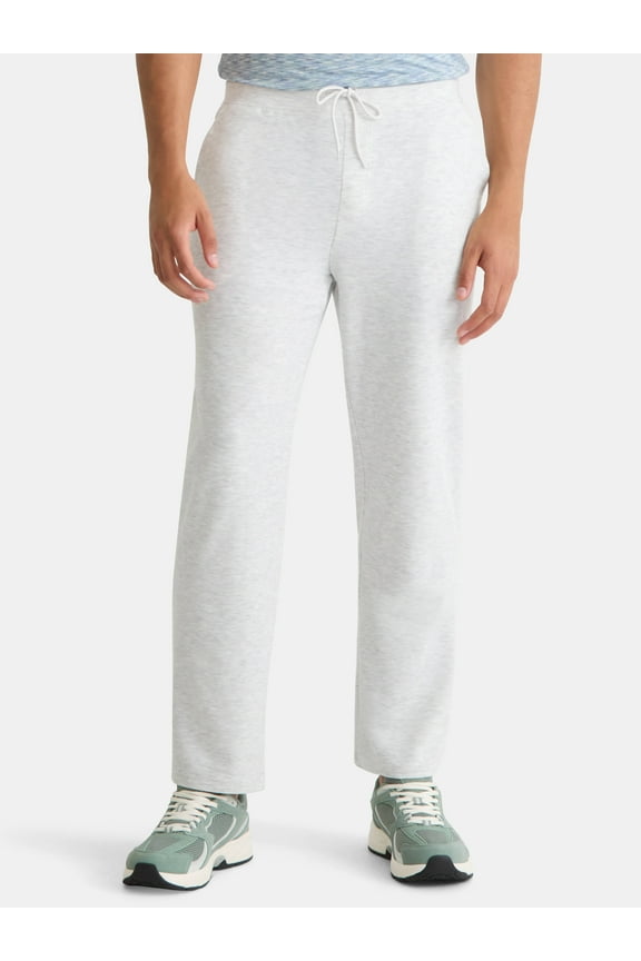 Men's and Big Men's Performance French Terry Open Leg Relaxed Sweatpants, Sizes XS-5XL