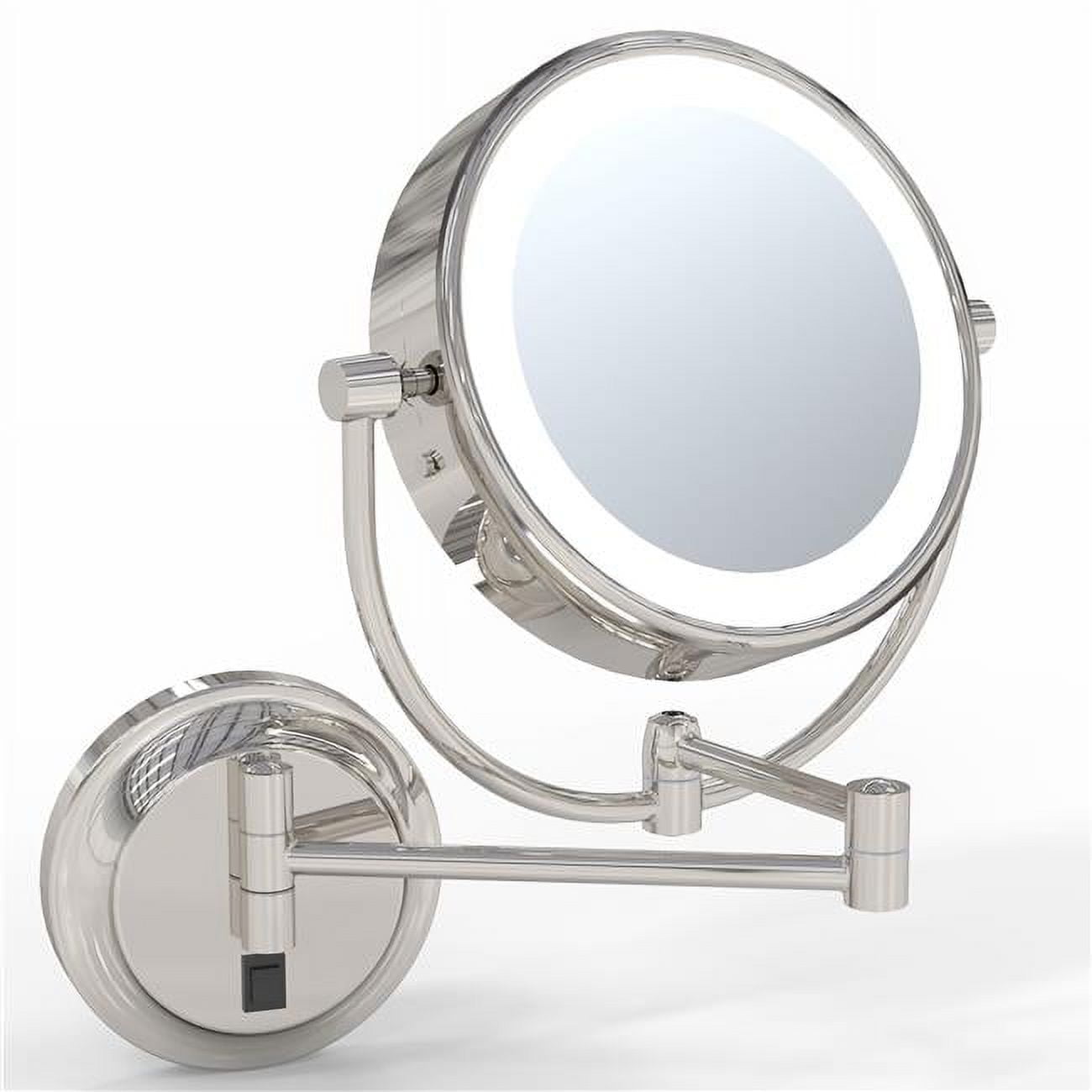 Kimball Young 3,500k/5,500k Hardwired LED 5x/1x Makeup Mirror, Polished