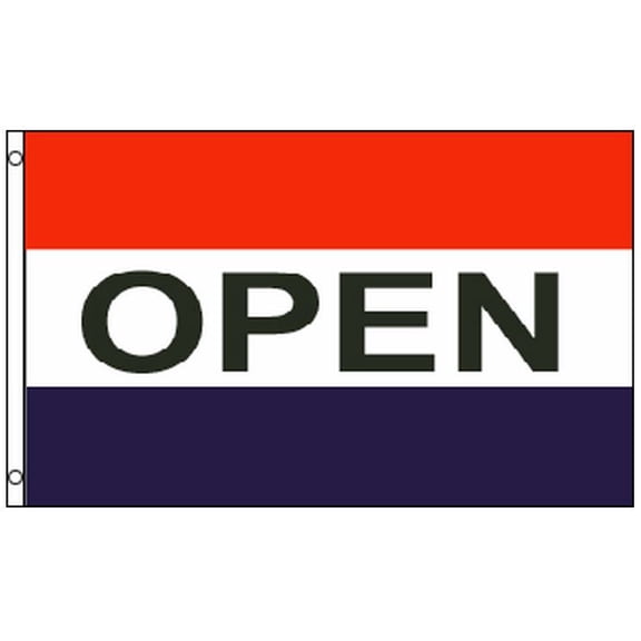 OPEN Flag Business Advertising Store Banner Pennant Nylon 3x5 Ft Indoor Outdoor