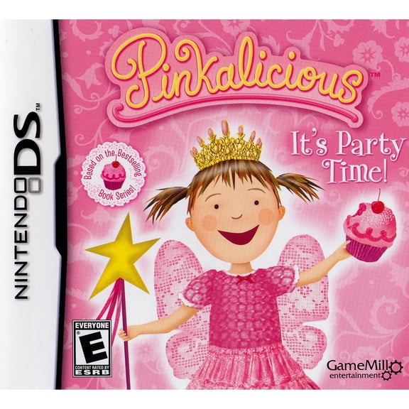 Restored Pinkalicious: It's Party Time (Nintendo DS, 2011), Nintendo DS & DSi, Parental Controls, by GameMill, Party Game, 1 Player