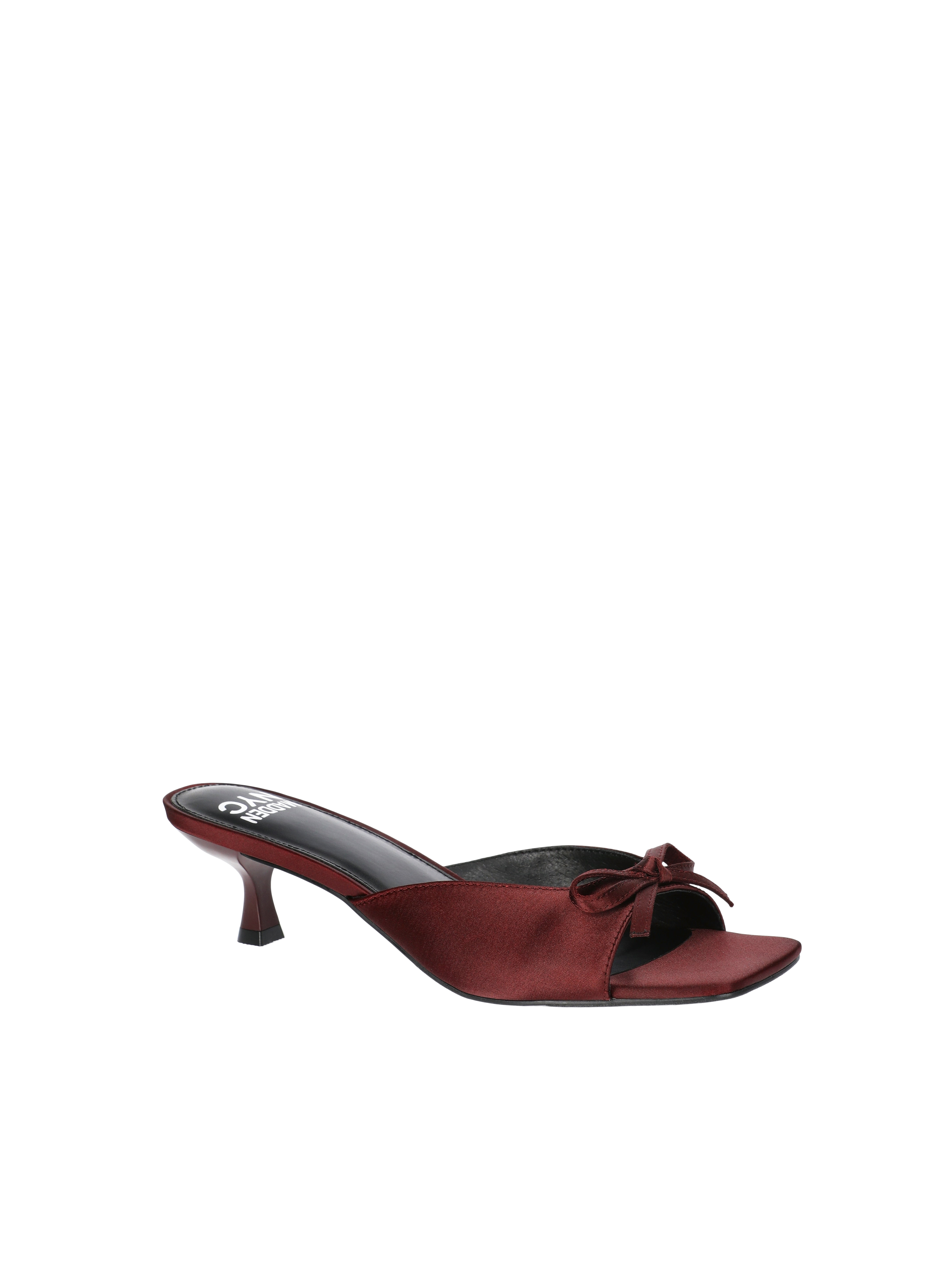 Madden NYC Women's Faux Snakeskin Kitten Heel Sandals with Bow