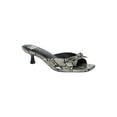 thumbnail image 1 of Madden NYC Women's Faux Snakeskin Kitten Heel Sandals with Bow, 1 of 5