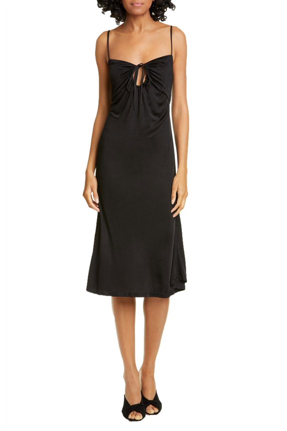 OPENING CEREMONY Women's Keyhole Spaghetti Dress, Black, Medium
