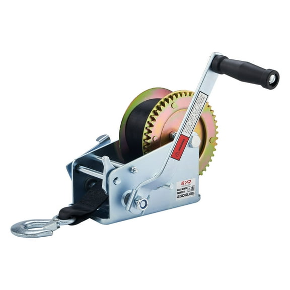 OPENROAD Manual Operation 3500 lb Hand Gear Winch Including Gear Grease and Two Crank Handles with 25 FT