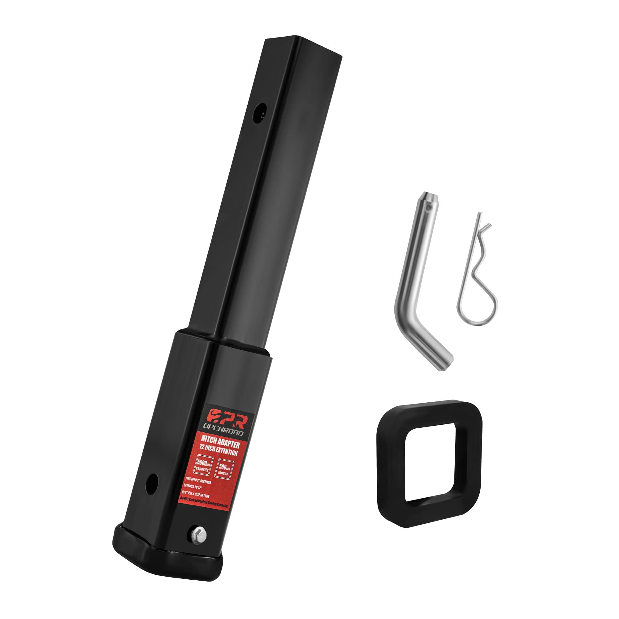 OPENROAD Trailer Hitch Extension for 2Inch Receiver, 12" Tube Extender