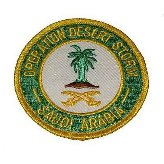 OPERATION DESERT STORM SAUDI ARABIA PATCH PALM TREE CROSSED SWORDS ODS GULF WAR