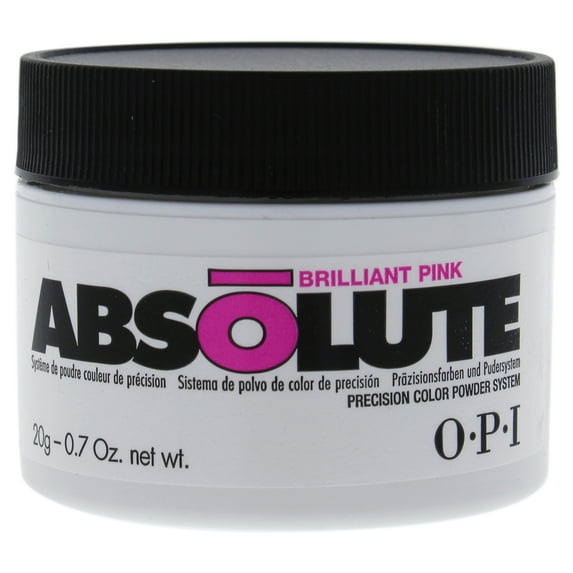 OPI Absolute Brilliant Pink Powder - Pack of 2, 0.7 oz Nail Powder