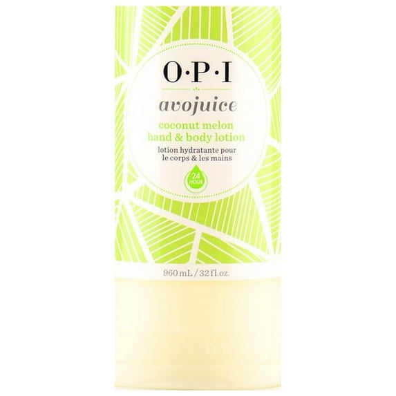 OPI Avojuice Skin Quenchers Hand & Body Lotion - Coconut Melon - 32 oz - Pack of 6 with Sleek Comb
