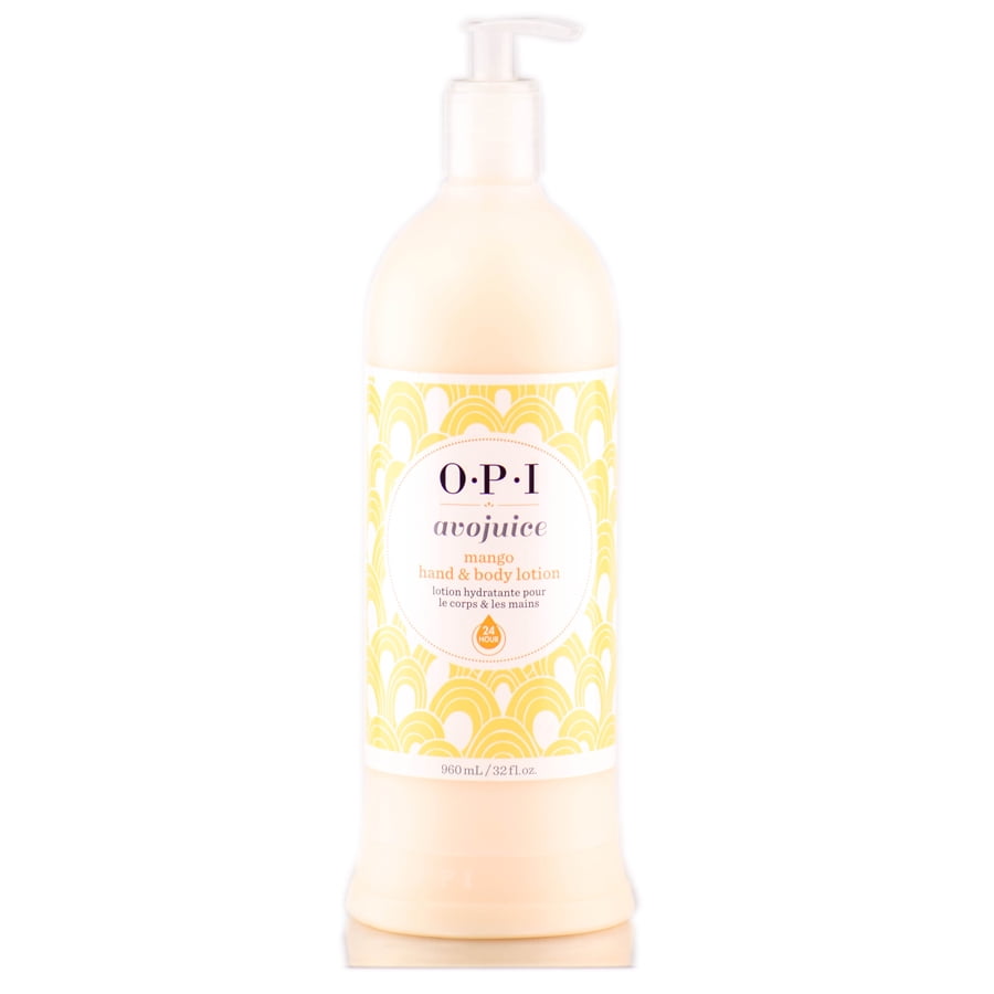 OPI Avojuice Skin Quenchers Hand & Body Lotion - Mango - 32 oz - Pack of 2 with Sleek Comb